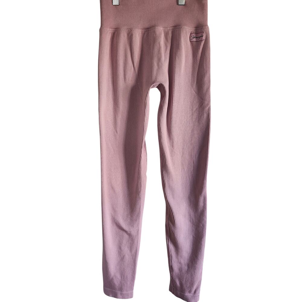 YoungLA Ribbed Mauve/Light Plum Pants/Leggings Size Medium